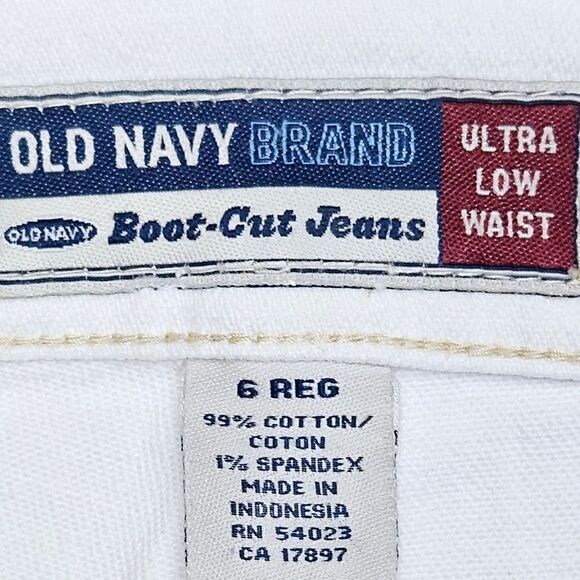 OLD NAVY Women's white Ultra Low Waist Bootcut Jeans 👖 - Picture 6 of 15